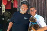 Eddie Stoll mit Claudia Pautz und Hund "Schurke". Eddie Stoll mit Claudia Pautz und Hund "Schurke".