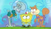 v.li.: Squidward, SpongeBob, Sandy