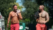 Sascha (li.) und Dennis wollen ihre K&ouml;rper st&auml;hlen. K&ouml;nnen sie den inneren Schweinehund &uuml;berwinden..?