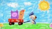 Als Postbote hat Dylan (r.) allerhand zu tun. Seine Freunde Ozzy (M.) und Daisy (l.) spielen mit ihm und übernehmen die Rolle der Pakete. Da hat Dylan ganz schön viel zu schleppen. Als Postbote hat Dylan (r.) allerhand zu tun. Seine Freunde Ozzy (M.) und Daisy (l.) spielen mit ihm und übernehmen die Rolle der Pakete. Da hat Dylan ganz schön viel zu schleppen.