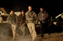 Bradley Cooper (Templeton 'Face' Peck), Sharlto Copley (H.M. Murdock), Liam Neeson (Col. John 'Hannibal' Smith), Quinton 'Rampage' Jackson (B.A. Baracus).