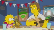 THE SIMPSONS: When Bode (guest voice Pete Holmes), a young charismatic new preacher, comes to town and shakes things up at church, Reverend Lovejoy investigates his mysterious past in the "Warrin' Priests" episode of THE SIMPSONS airing Sunday, April 26 (8:00-8:30 PM ET/PT) on FOX. Guest voice Pete Holmes.