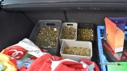 Im Kofferraum des Ehemannes des Opfers wurden mehrere K&ouml;rbe voller Geldm&uuml;nzen entdeckt.