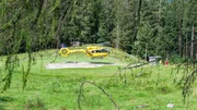 Einsatz der Bergwacht Grainau, Hubschrauberlandeplatz. Einsatz der Bergwacht Grainau, Hubschrauberlandeplatz.