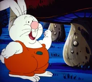 Benny Bunny f&uuml;hlt sich in seiner Haut &auml;u&szlig;erst unwohl, denn er kann nichts anderes mehr sehen als seinen eigenen dicken Bauch!