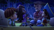 L-R: Tom&aacute;s Montes, Lorelai, Captain Sprinkles, Santiago Montes