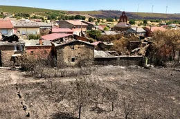 Das Feuer hat die Gemeinde Abejera in der Sierra de la Culebra/Nordwestspanien noch einmal verschont.