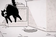 Als ihn plötzlich ein grünes Monster angreift, verliert Moustique total die Nerven ... Als ihn plötzlich ein grünes Monster angreift, verliert Moustique total die Nerven ...