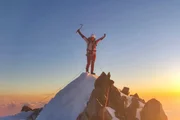 Laura Dahlmeier am Mont Blanc Vorgipfel Laura Dahlmeier am Mont Blanc Vorgipfel