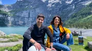 Mona Vetsch und Tobias Müller am Oeschinensee oberhalb von Kandersteg (BE). Mona Vetsch und Tobias Müller am Oeschinensee oberhalb von Kandersteg (BE).