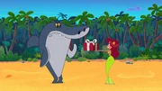 Sharko bekommt von Marina neue Laufschuhe geschenkt.  +++