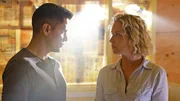 MAGNUM P.I. -- "The Big Squeeze" Episode 520 -- Pictured: (l-r) Jay Hernandez as Thomas Magnum, Perdita Weeks as Juliet Higgins MAGNUM P.I. -- "The Big Squeeze" Episode 520 -- Pictured: (l-r) Jay Hernandez as Thomas Magnum, Perdita Weeks as Juliet Higgins