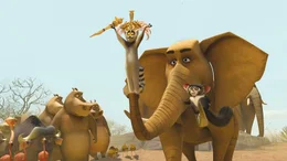 King Julien (Mitte) und Maurice (re.) haben etwas zu verk&uuml;nden