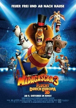Madagascar 3: Flucht durch Europa - Poster