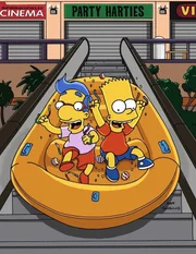Bart (r.) und Milhouse (l.) stellen nachts das Einkaufszentrum auf den Kopf. Bart (r.) und Milhouse (l.) stellen nachts das Einkaufszentrum auf den Kopf.