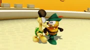 Natürlich kommen in dem von Garfield erfundenen Märchen ein wahnsinnig gutaussehender, brillanter Kater und ein selten dämlicher Hund vor. Natürlich kommen in dem von Garfield erfundenen Märchen ein wahnsinnig gutaussehender, brillanter Kater und ein selten dämlicher Hund vor.