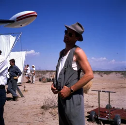 Sam Shepard w&auml;hrend der Dreharbeiten.