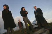 Picture shows: Toshiko (NAOKI MORI), Eugene (PAUL CHEQUER), Gwen (EVE MYLES) and Captain Jack (JOHN BARROWMAN). EPISODE 9 'INVISIBLE EUGENE' - Eugene wakes to find himself dead and invisible to the rest of the world; Gwen Cooper helps discover the truth. Picture shows: Toshiko (NAOKI MORI), Eugene (PAUL CHEQUER), Gwen (EVE MYLES) and Captain Jack (JOHN BARROWMAN). EPISODE 9 'INVISIBLE EUGENE' - Eugene wakes to find himself dead and invisible to the rest of the world; Gwen Cooper helps discover the truth.