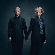 (4. Staffel) -  Dr. John Watson (Martin Freeman, l.); Mary Watson (Amanda Abbington, r.)