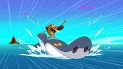 Zig (oben) und Sharko jagen Marina hinterher, die von Zigs Nichten entf&uuml;hrt wurde.  +++