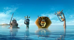 L-R: Gloria (Jada Pinkett Smith), Marty (Chriss Rock), Alex (Ben Stiller), Melman (David Schwimmer)
