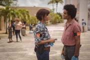 M&eacute;lissa Sainte-Rose (Sonia Rolland, l.); Aur&eacute;lien Charlery (Julien B&eacute;ramis, r.)