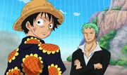 Ruffy (l.); Zorro (r.) Ruffy (l.); Zorro (r.)