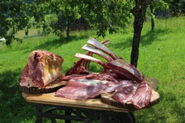 Hero shot von Steakfleisch roh, verschiedene Teile
