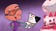 Mr. Magoo und Mr. Cat bereiten sich auf einen Fallschirmsprung vor.