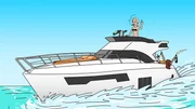 Barbie Schmidt steht nackt auf einer Yacht. Barbie Schmidt steht nackt auf einer Yacht.