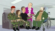 Ludwig Auster (links) sitzt mit seinen Kameraden aus der Bundeswehr beim Essen. Ludwig Auster (links) sitzt mit seinen Kameraden aus der Bundeswehr beim Essen.
