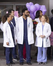 Kelly McCreary (Dr. Maggie Pierce), Anthony Hill (Dr. Winston Ndugu), Jaicy Elliot (Dr. Taryn Helm).