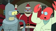 v.li.: Bender, Robot Santa, Zoidberg v.li.: Bender, Robot Santa, Zoidberg