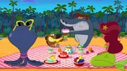 Zig und Sharko bekommen beide ein Strandverbot und verkleiden sich, um nicht erkannt zu werden. Zig und Sharko bekommen beide ein Strandverbot und verkleiden sich, um nicht erkannt zu werden.