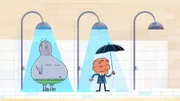 Magoo glaubt, es herrsche ein schlimmes Unwetter, dabei befindet er sich nur in einem Schwimmbad. Nun will er alle Besucher des Schwimmbads retten.