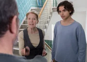 Maria (Christiane H&ouml;rbiger) sucht das Gespr&auml;ch mit der Familie ihres jungen Sch&uuml;tzlings Bero (Samy Abdel Fattah).