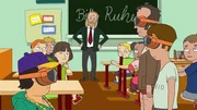 Von links: &euro;annabis &euro;hampagne, Ludwig Auster und Paul Jakobs mit VR-Brillen in &euro;hampagnes Klassenzimmer.
