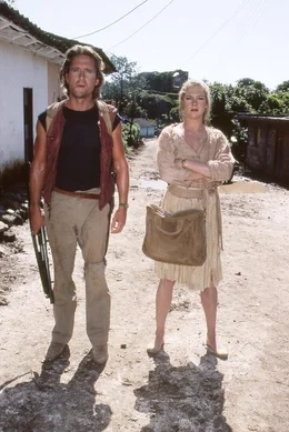 Jack Colton (Michael Douglas) und Joan Wilder (Kathleen Turner)     +++ Die Verwendung des sendungsbezogenen Materials ist nur mit dem Hinweis und Verlinkung auf RTL+ gestattet. +++