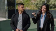 Nick Torres (Wilmer Valderrama, l.); Jessica Knight (Katrina Law, r.) Nick Torres (Wilmer Valderrama, l.); Jessica Knight (Katrina Law, r.)