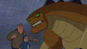 Grandpa Max, Gwen und Humungousaur.