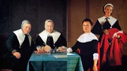 Lebendes Gem&auml;lde von Irene Andessner mit Sabine Haag.