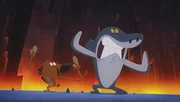 Zig und Sharko wollen ihre Freundin Marina im Vulkan besch&uuml;tzen.  +++