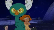 Ramu, bird with horns, and Eep