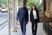 LAW & ORDER – "Bend The Knee" (Episode 25002) – Pictured (l-r): Reid Scott as Detective Vincent Riley; Maura Tierney as Lieutenant Jessica Brady. LAW & ORDER – "Bend The Knee" (Episode 25002) – Pictured (l-r): Reid Scott as Detective Vincent Riley; Maura Tierney as Lieutenant Jessica Brady.