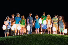 L-R: Martha Cox (KayCee Stroh), Ryan Evans (Lucas Grabeel), Chad Danforth (Corbin Bleu), Taylor McKessie  (Monique Coleman), Troy Bolton (Zac Efron), Gabriella Montez (Vanessa Hudgens), Zeke Baylor  (Chris Warren), Sharpay Evans (Ashley Tisdale), Jason Cross (Ryne Sanborn), Kelsi Nielsen (Olesya Rulin)