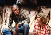L-R: Tall Eagle (Will Sampson), Patricia Goodwin (Melody Anderson)