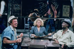 L-R: Max Donigan (Chuck Norris), Patricia Goodwin (Melody Anderson), Leo Porter (Louis Gossett Jr.)
