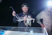 Forrest Galante holding a shark