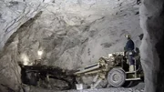 Talk-Abbau im Bergwerk von Lassing vor dem Grubengl&uuml;ck.