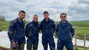 Von links: Laurenz Jörg, Alexander Jank, Lukas Gedon und Christian Brunner. Von links: Laurenz Jörg, Alexander Jank, Lukas Gedon und Christian Brunner.